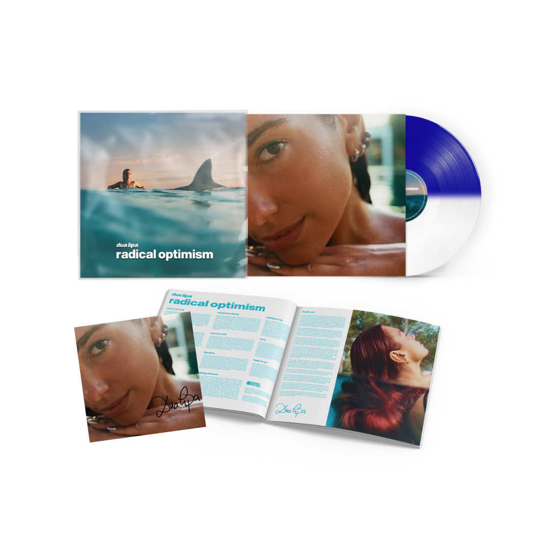 Radical Optimism - Limited Signed White And Blue Translucent Split Vinyl